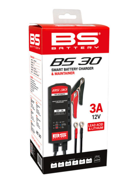 Chargeur de batterie intelligent BS BATTERY BS30 - 12V 3A