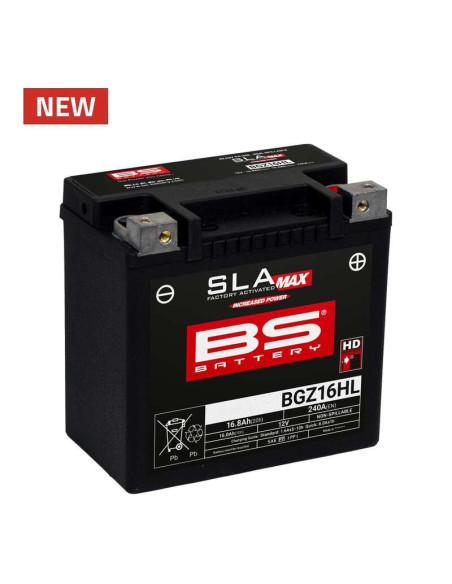 Batterie BS BATTERY SLA Max sans entretien activée usine - BGZ16HL