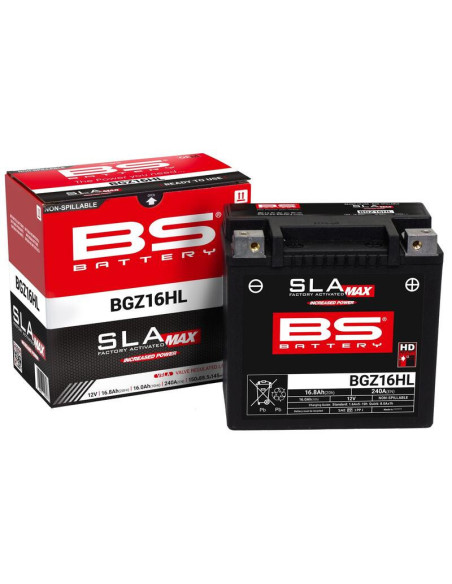 Batterie BS BATTERY SLA Max sans entretien activée usine - BGZ16HL