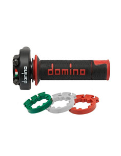 Poignée de gaz DOMINO XM2 Racing avec revêtements A450 - noir/rouge 2