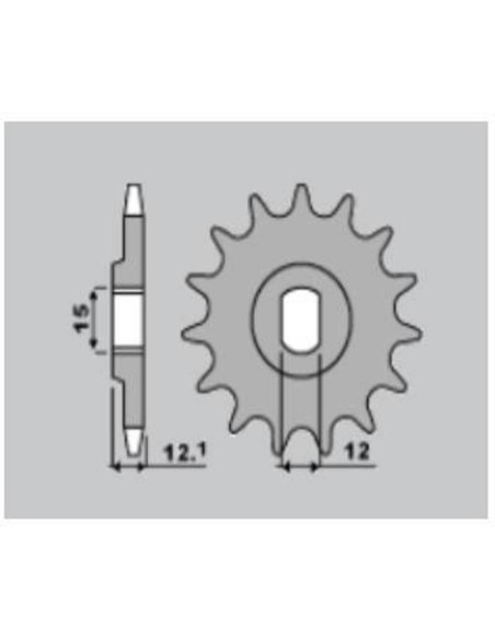 Pignon PBR acier standard 2105 - 428
