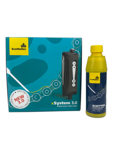 Graisseur de chaîne électronique SCOTTOILER xSystem 3.0 + lubrifiant bleu standard 250ml 2