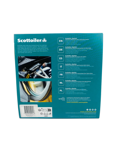 Graisseur de chaîne électronique SCOTTOILER xSystem 3.0 + lubrifiant bleu standard 250ml