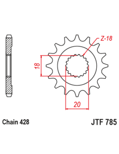 Pignon JT SPROCKETS acier standard 785 - 428 2
