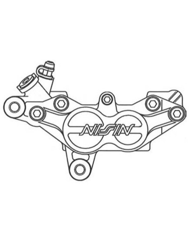 Etrier de frein 4 pistons axial NISSIN - droit