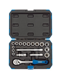 Coffret douilles & cliquet 3/8" DRAPER métrique & pouce 18 pièces