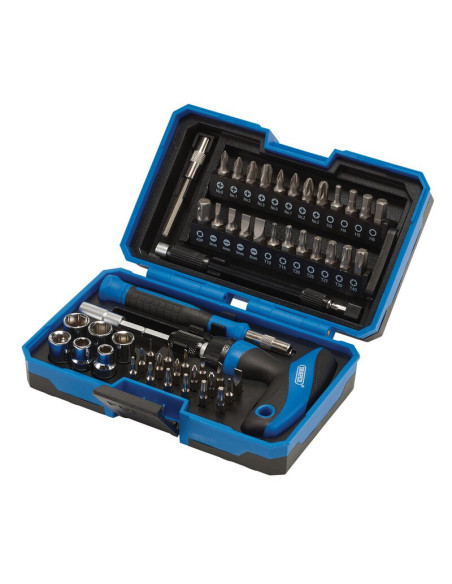 Jeu de tournevis à cliquet DRAPER poignée en T - 53 pièces