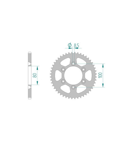 Kit chaine DID  ACIER RIEJU RR 50...