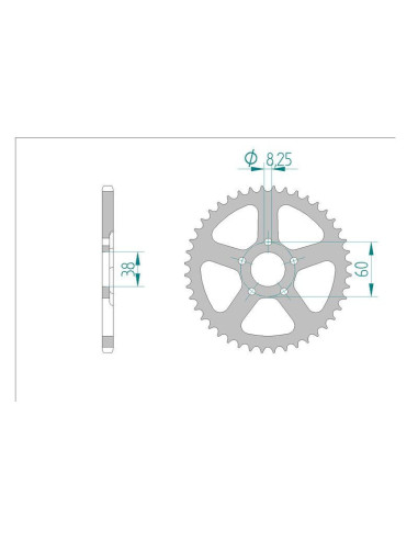 Kit chaine DID  ACIER RIEJU RS1 50...