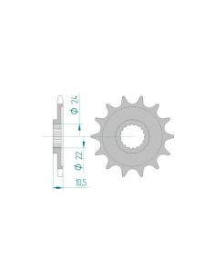 Pignon AFAM pour moto au pas de 520