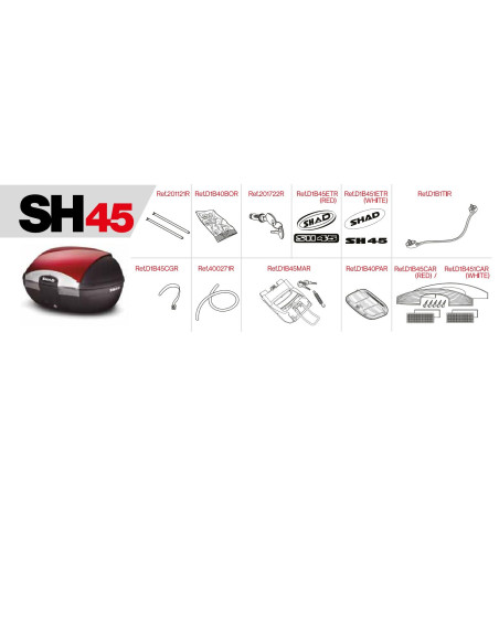 Pièces de rechange pour SHAD SH45.