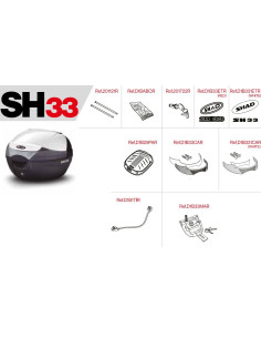 Pièces de rechange pour SHAD SH33.