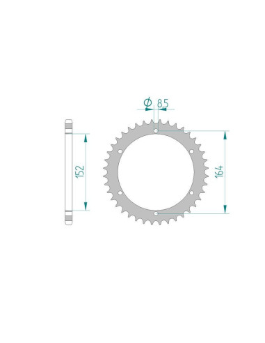 Kit chaine DID  ACIER SMC 170 BLAST/...