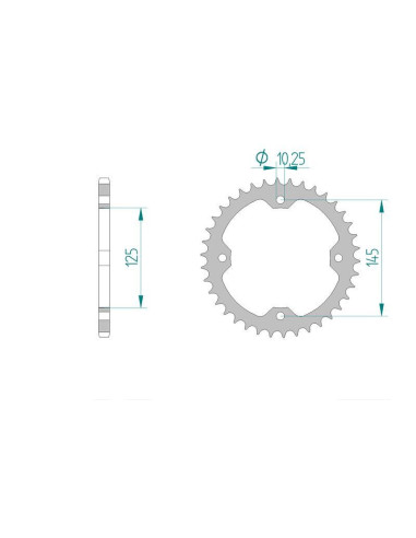 Kit chaine DID  ACIER SMC 170 BLAST/...