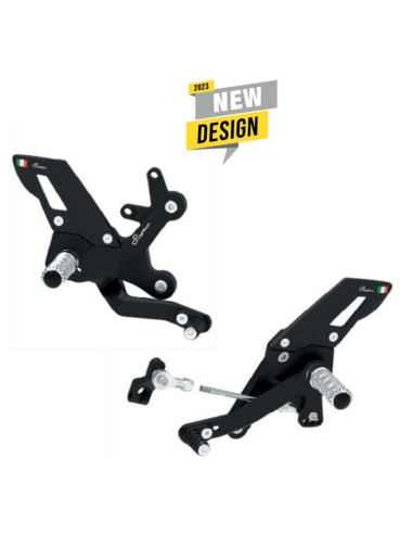 Commande reculées réglables/repliables LIGHTECH Racing sélection standard avec repose-pieds fixe