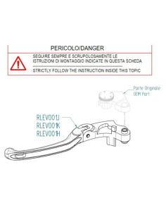Kit leviers repliables/réglables LIGHTECH magnésium/aluminium 2