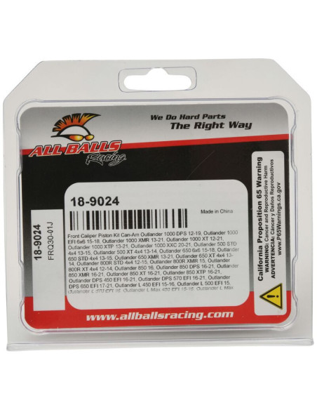 Kit piston d'étrier de frein ALL BALLS