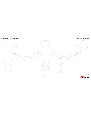 Kit plastique RACETECH - couleur origine 6 pièces