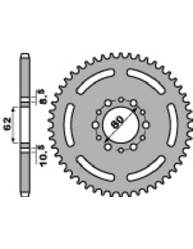 Couronne PBR acier standard 845 - 520