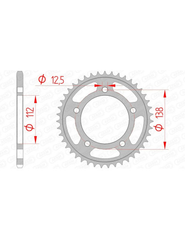 Couronne AFAM acier standard 10627 - 520