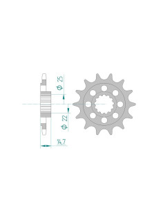 Pignon AFAM pour moto au pas de 520