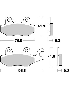 Plaquettes de frein scooter SBS Ceramic 119 HF