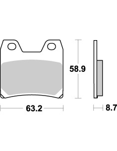 Plaquettes de frein moto SBS Sinter Arriére 770LS