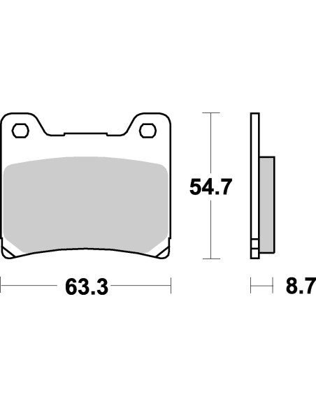 Plaquettes de frein moto SBS Sinter Arriére 555LS