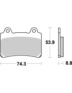 Plaquettes de frein moto SBS Ceramic 613 HF