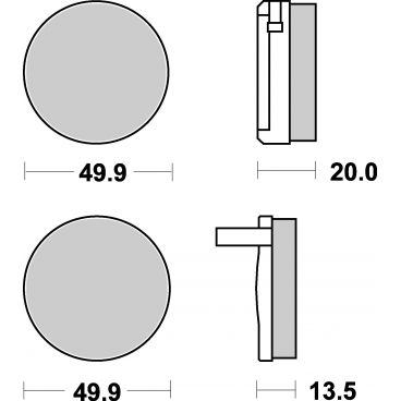 Plaquettes de frein moto SBS Ceramic 502 HF