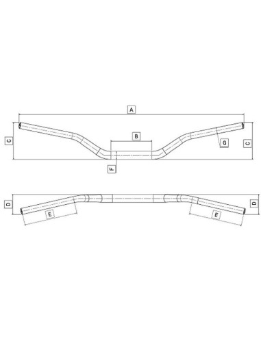 Guidon TOMASELLI HRN aluminium - Haut