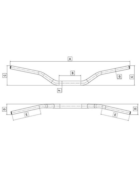 Guidon TOMASELLI HRN aluminium - Haut