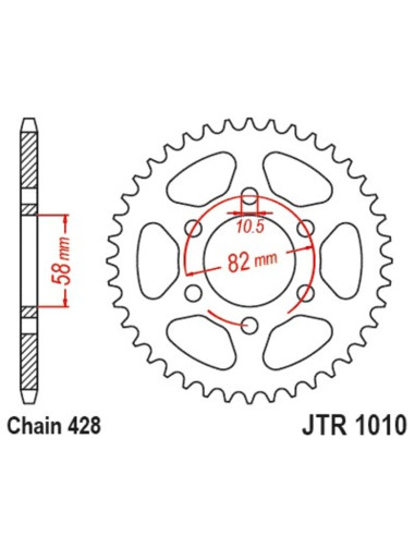 Couronne JT SPROCKETS acier 1010 - 428