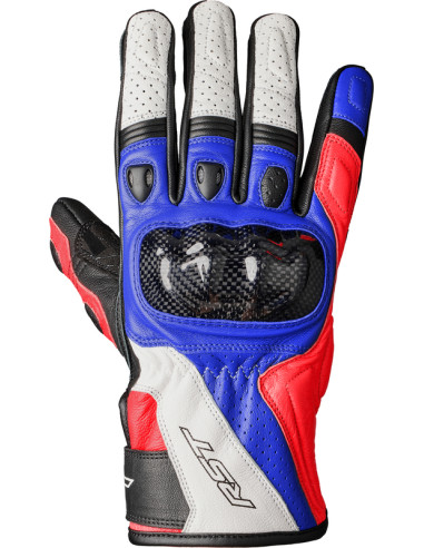 Gants RST Stunt 3 CE - rouge/blanc/bleu