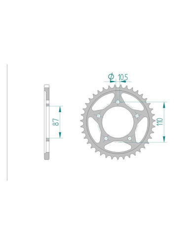 Kit chaine DID  ACIER SUZUKI GS 500 E...