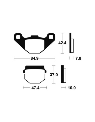 Plaquettes de frein TECNIUM route organique - MA48