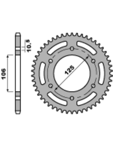 Couronne PBR acier standard 4530 - 520