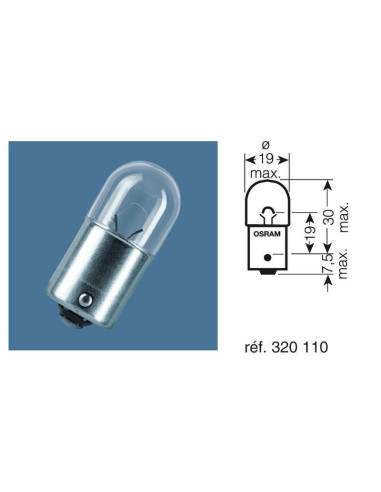 Ampoule OSRAM Original Line RY10W 12V 10W - x10