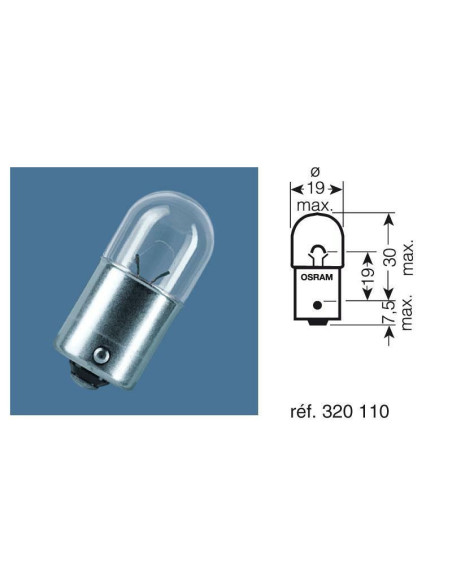 Ampoule OSRAM Original Line RY10W 12V 10W - x10
