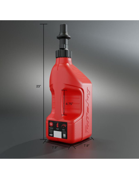 Bidon d'essence TUFF JUG blanc avec bouchon Ripper 2.5G/10L