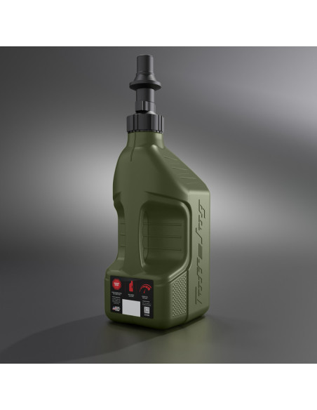 Bidon d'essence TUFF JUG vert forêt avec bouchon Ripper 2.5G/10L