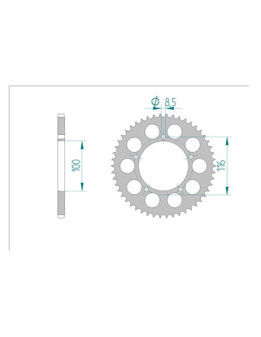 Kit chaine DID  ALU SUZUKI RM 60 2003...