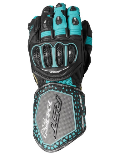 Gants femme RST TracTech Evo 4 -  noir/aqua/gris