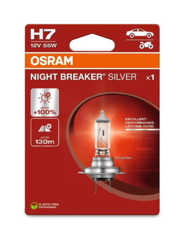 Ampoule OSRAM H7 Night Breaker Silver 12V 60/55W PX26d - à l'unité