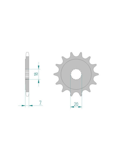 Kit chaine DID  ALU SUZUKI PE 175...