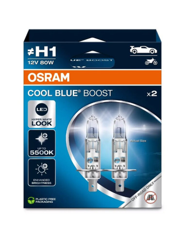 Ampoule OSRAM Cool Blue Boost H1 12V/80W - X2