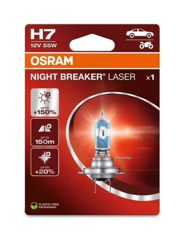 Ampoule OSRAM H7 Night Breaker Laser 12V 55W PX26d - à l'unité