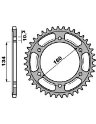 PBR Standard C45 Steel Rear Sprocket 4405 - 525