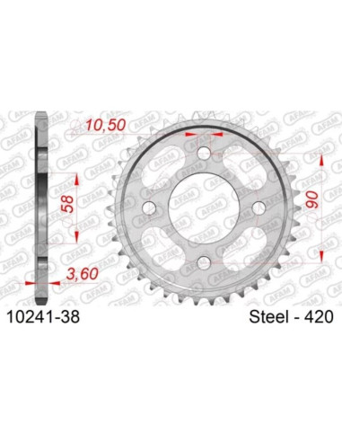 Couronne AFAM acier standard 10241 - 420