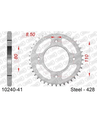 Couronne AFAM acier standard 10240 - 428